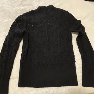 Abercrombie & Fitch black crochet sweater size small